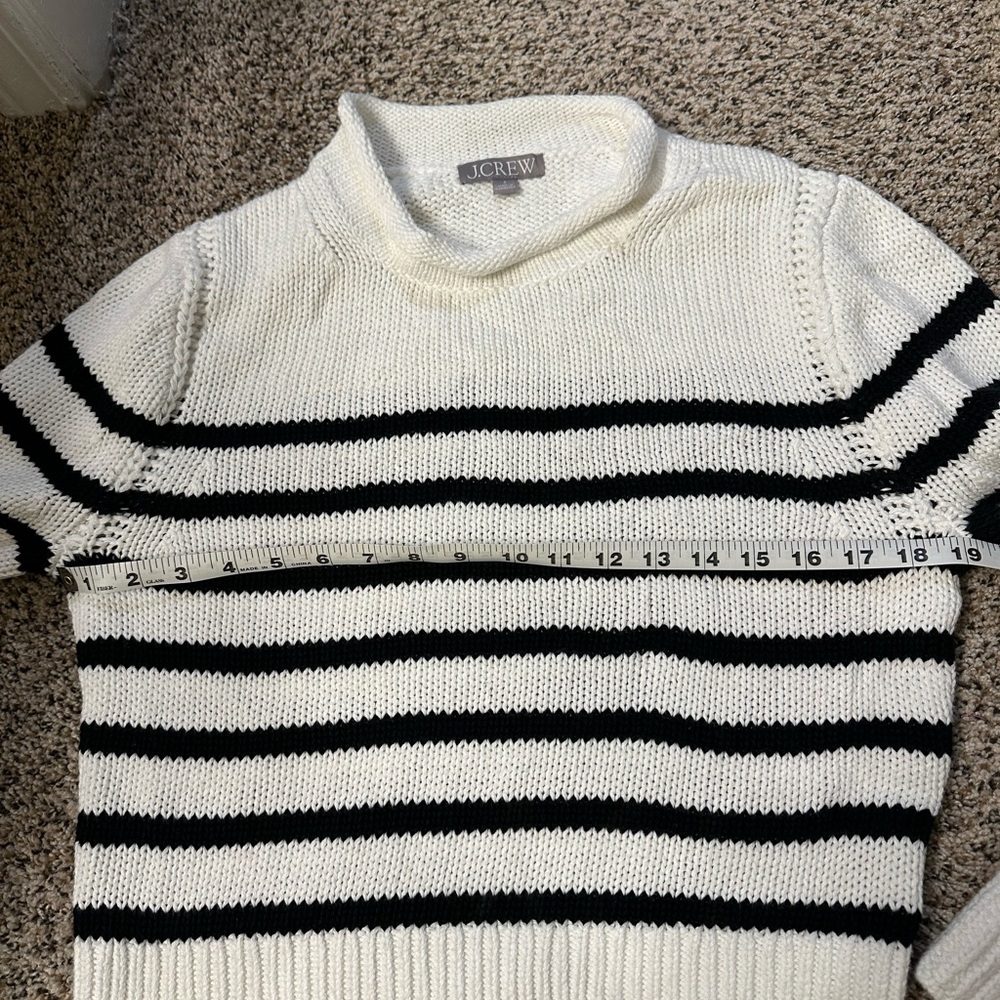 J Crew Heritage cotton Rollneck sweater in stripe, NWOT - Picture 12 of 12